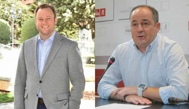 A la izquierda Casañ y a la derecha Saez, futuros alcaldes de Albacete.