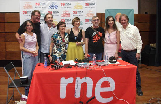 Un momento de la grabación del programa: Por tres razones, en el Teatro Góngora de Córdoba