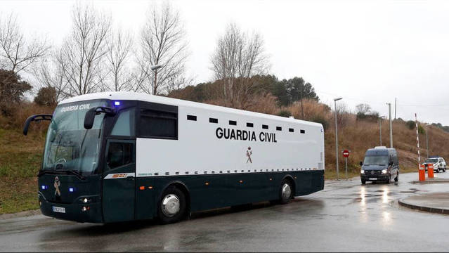 Un autobús de traslado de presos de la Guardia Civil.