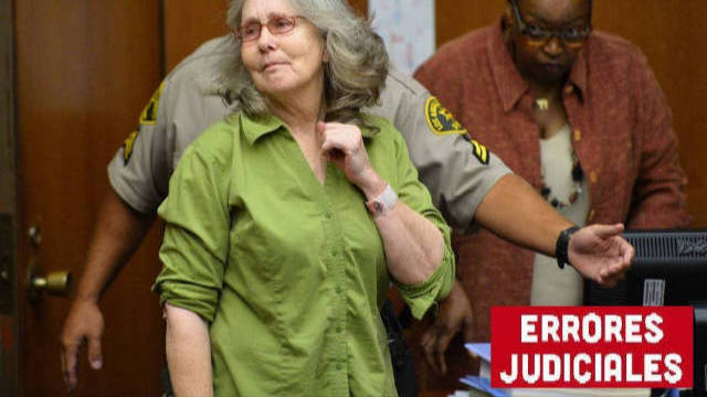 Susan Mellen en el juicio donde se le declaró inocente