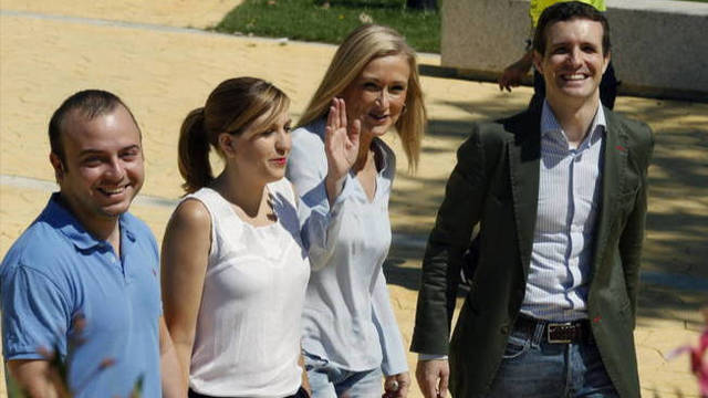 Ángel Carromero, Ana Isabel Pérez, Cristina Cifuentes y Pablo Casado.