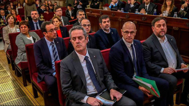 Los líderes independentistas catalanes sentados en el banquillo
