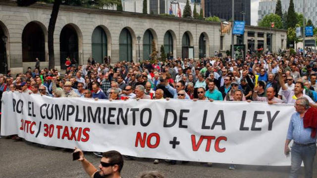 Los taxistas se manifestaron hace meses en toda España.