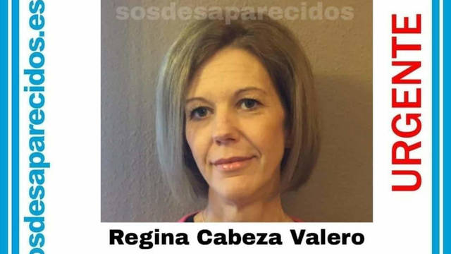 Cartel con la búsqueda de Regina Cabeza.