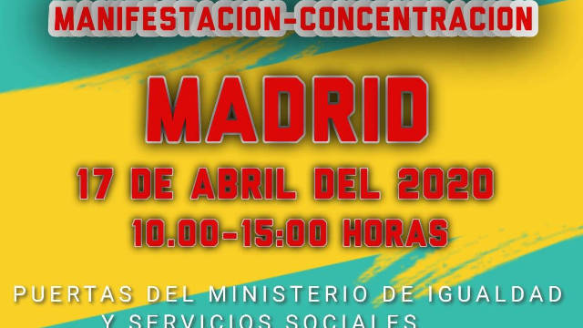 Cartel de la manifestación que se celebrará el 17 de abril 