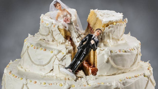 Una tarta de boda clásica.
