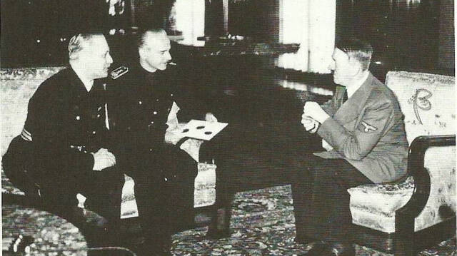 Serrano Suñer y Hitler en Berlín en 1940.