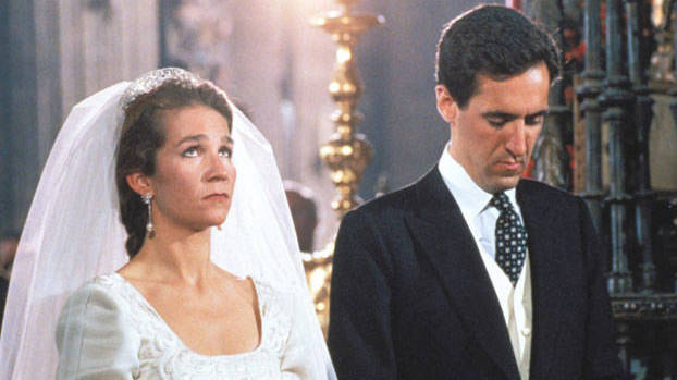 La Infanta Elena y Jaime de Marichalar el día de su boda (18 de marzo de 1995). 