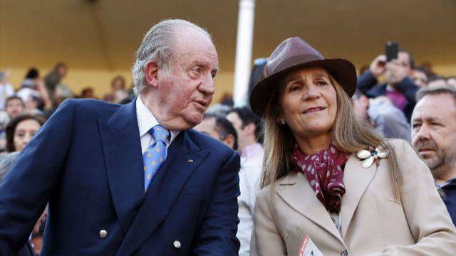 El Rey Juan Carlos y su hija Elena.