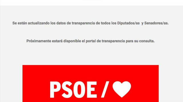 El portal del PSOE caido.