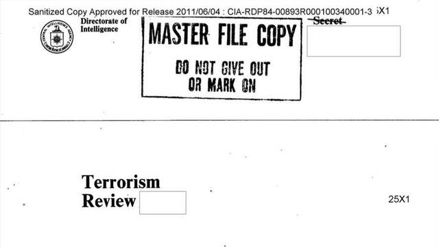 La portada del informe de la CIA.