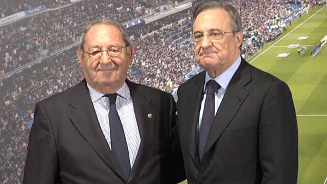 Paco Gento y Florentino Pérez.