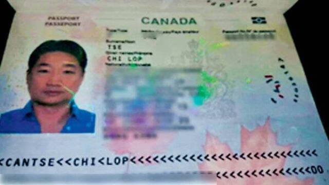 El pasaporte candiense de Tse Chi Lop.