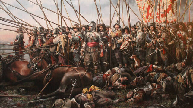 Los tercios de Flandes en batalla.
