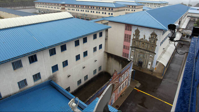 La prisión de A Lama desde arriba.