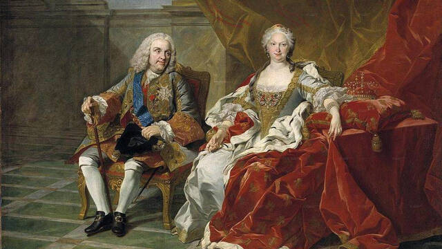 Felipe V y su esposa Isabel de Farnesio.
