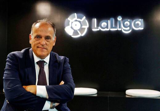Se avecina un nuevo conflicto entre LaLiga y la RFER. En la imagen, Javier Tebas, presidente de LaLiga.