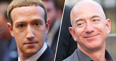 Mark Zuckerberg y el CEO de Amazon, Jeff Bezos.