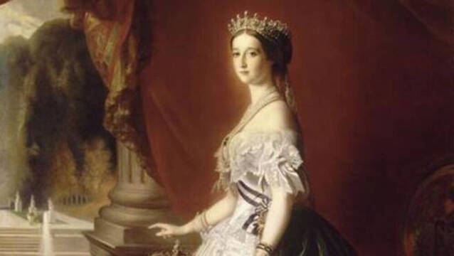 Retrato de la emperatriz Eugenia de Montijo por Franz Xaver Winterhalter.