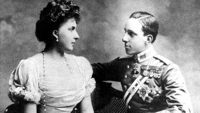Victoria Eugenia y Alfonso XIII.