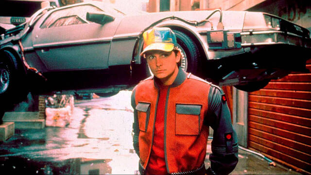 Michael J. Fox en Regreso al Futuro.
