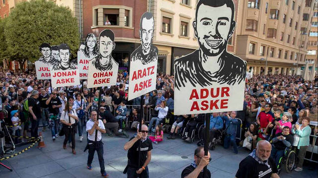 Protesta en favor de los procesados en el caso Alsasua.