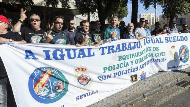 Una manifestación de Jupol en Sevilla en una foto de archivo.