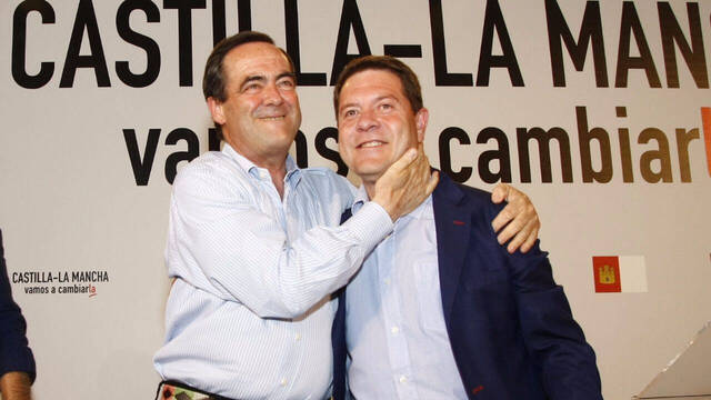 José Bono y Emiliano García-Page, actual presidente de Castilla-La Mancha.
