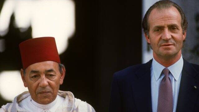 Hassan II y Juan Carlos I.