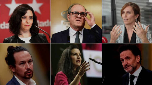Los candidatos en Madrid.
