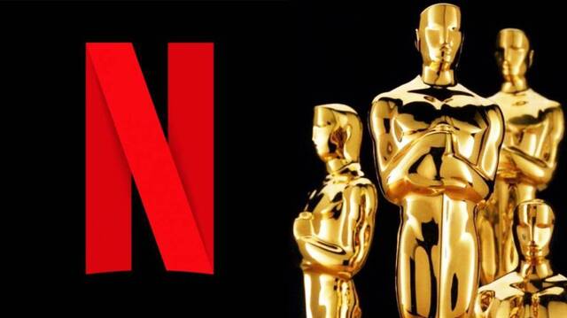 Logo de Netflix junto a los Premios Óscar.