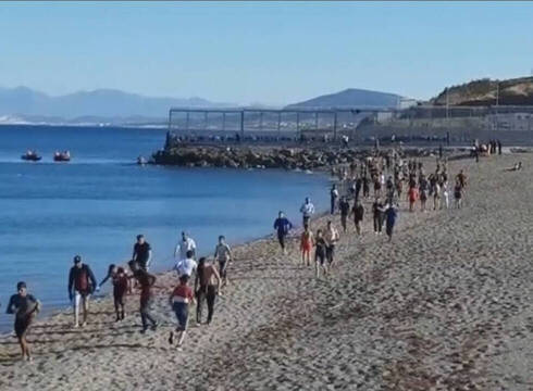 Llegada de inmigrantes a Ceuta. 