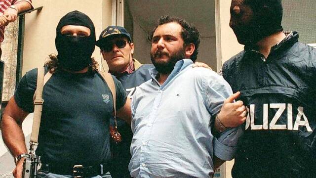Momento de la detención de Giovanni Brusca el 21 de mayo de 1996.