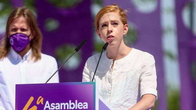 Lilith Verstrynge durante un acto de Podemos