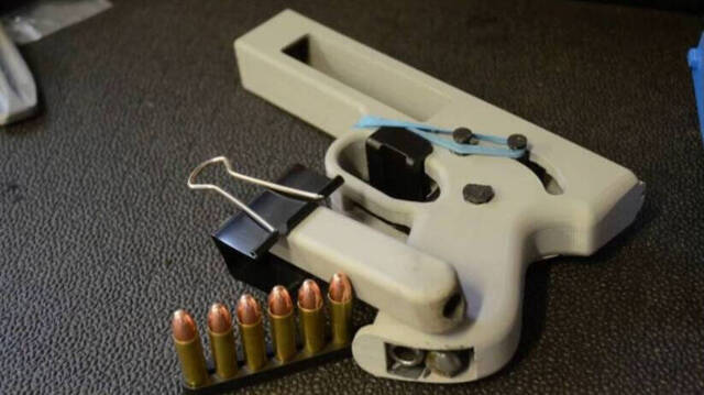 Arma funcional creada por una impresora 3D.