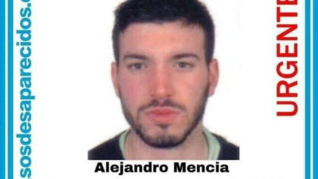 Alejandro en el cartel de SOSDesaparecidos.
