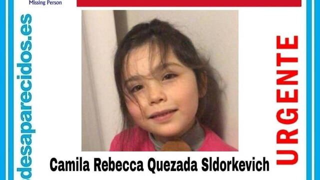 Cartel de desaparición de Camila Rebecca Quezada.