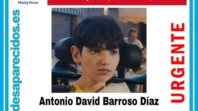 Cartel de desaparecido de Antonio David Barroso