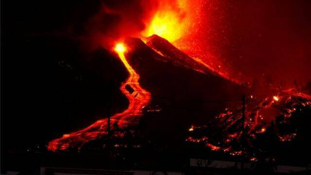 Erupción del volcán de La Palma. 