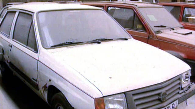 El coche de Ricart donde fueron secuestradas las niñas.
