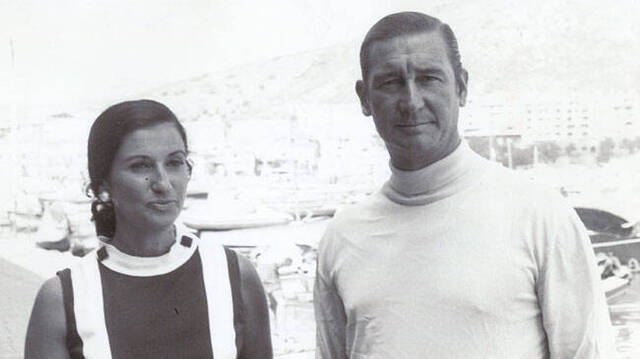 Carmen Franco y Cristóbal Martínez-Bordiú, en 1968.