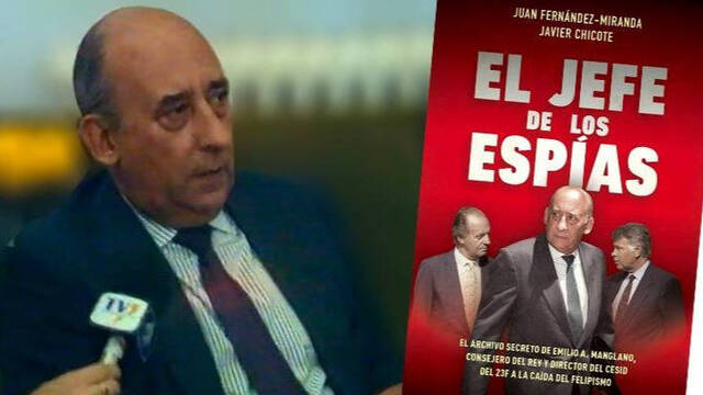 Emilio Alonso Mangla y el libro 'El jede de los espías'. 