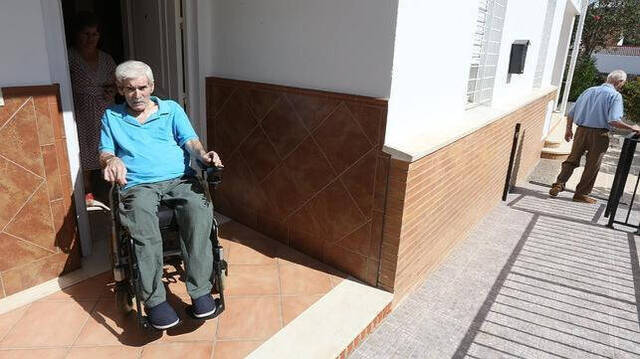 Juan Carretero, tras el accidente que le dejó en silla de ruedas. 
