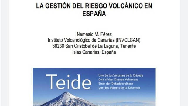 Artículo del coordinador de Involcán, Nemesio Pérez sobre riesgos volcánicos que fue censurado.