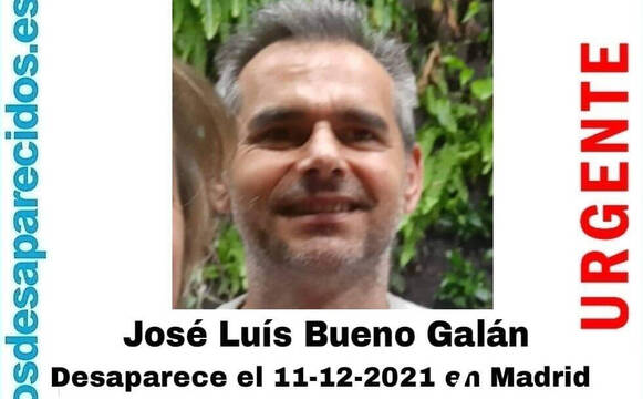Cartel de desaparición de José Luis Bueno Galán.