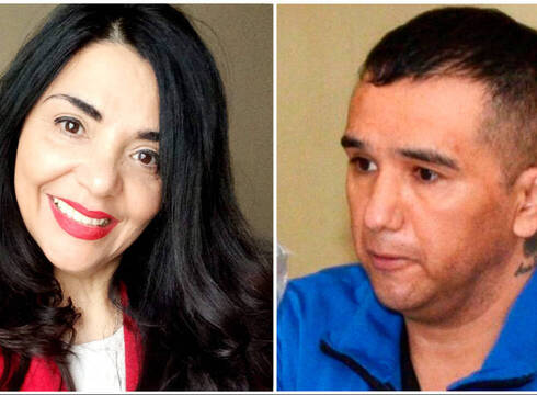 La jueza Mariel Suárez y el preso Cristian 'Mai' Bustos.