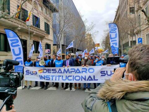 Manifestación del SUP en Barcelona.