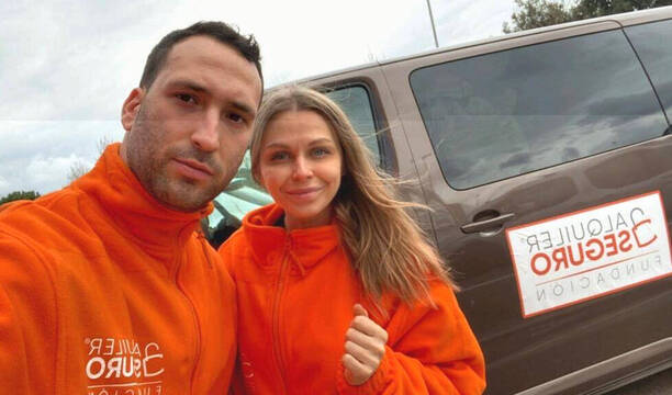 Héctor y Olga en el viaje a la frontera de Ucrania