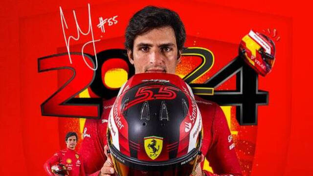 Publicación de Ferrari sobre la renovación de Carlos Sainz.