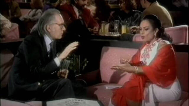 Francisco Umbral y Lola Flores en una entrevista televisiva en 1993. 